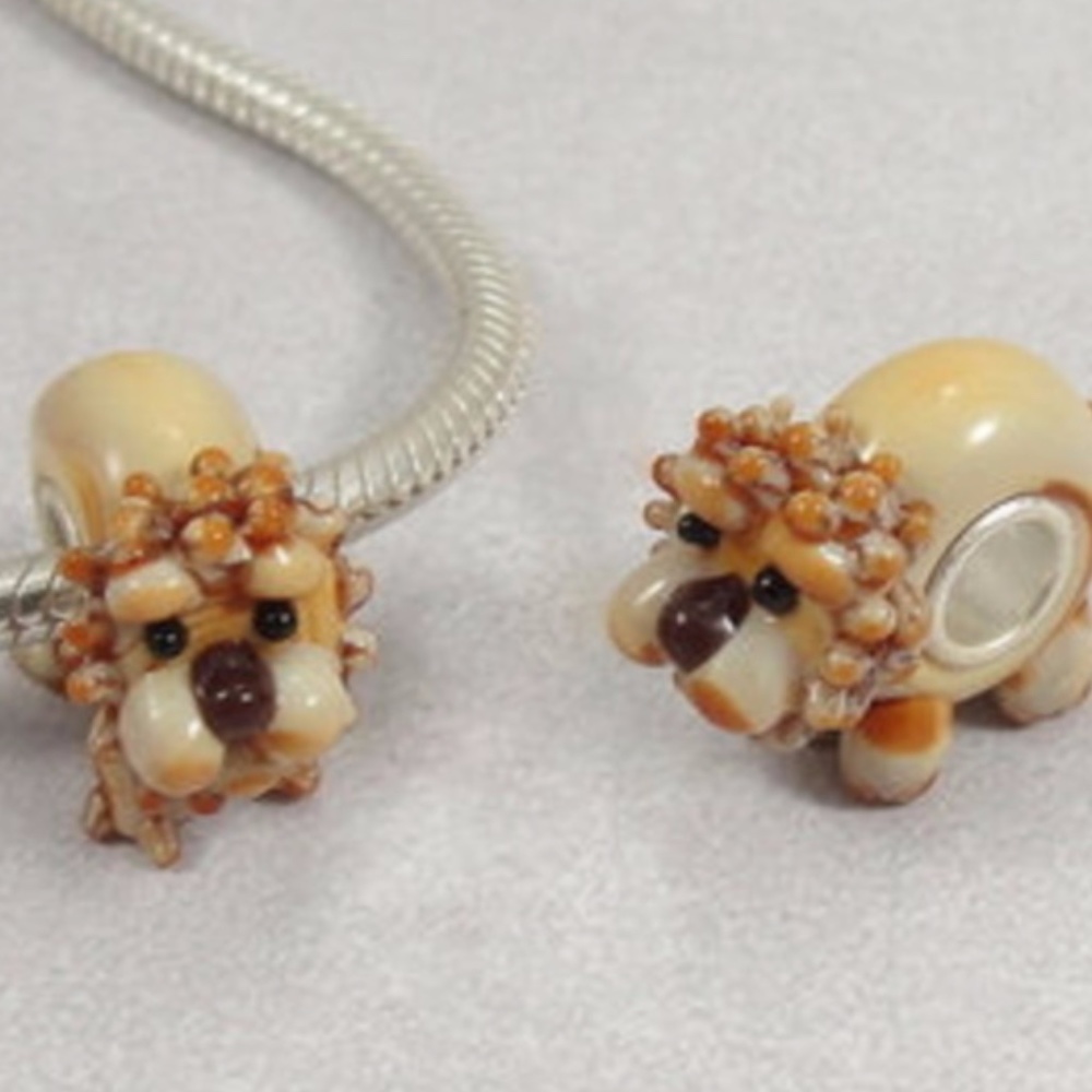 2 for $20 Hand Blown Glass Lion Charm